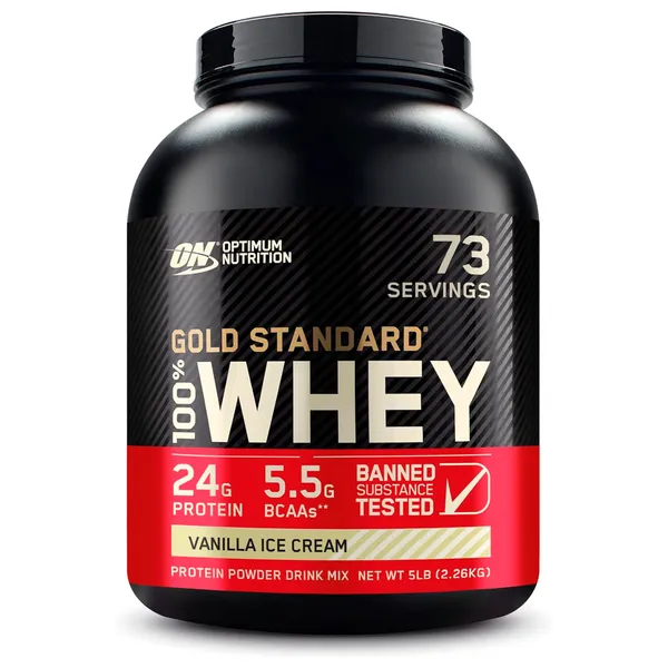 Proteína Gold Standard 100% Whey Optimum Nutrition    5lbs 73 Servicios
